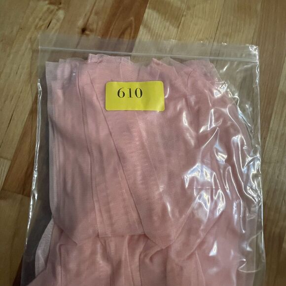 Belle & Sky Top Womens Size Small Sheer Mesh Flare Sleeve‎ Pullover Peach Pink - Picture 11 of 11